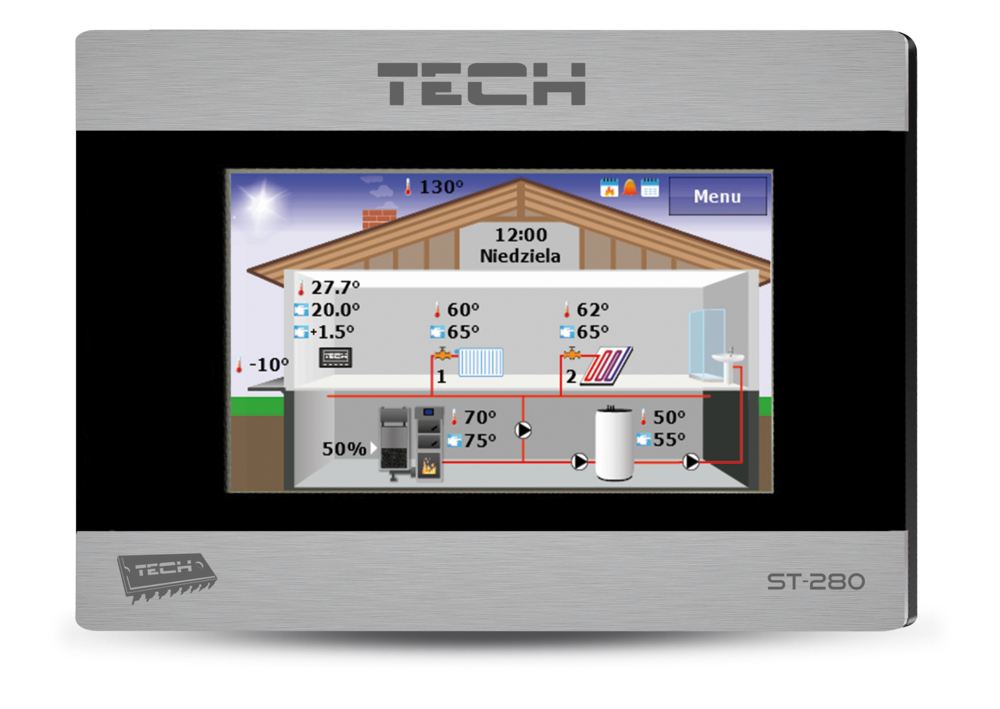 ST-280 RS laidinis patalpos termoreguliatorius